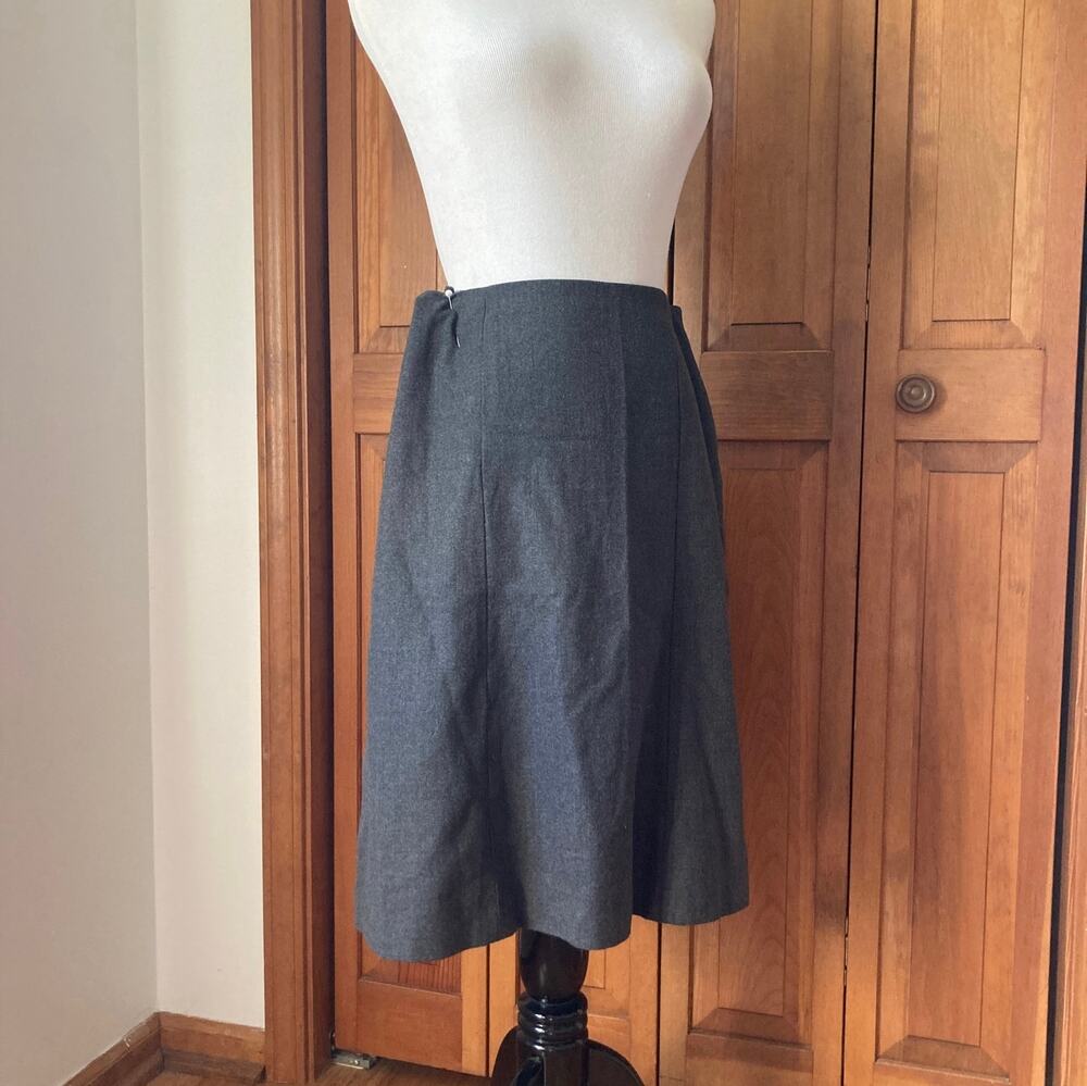 J. Crew Grey Wool A-line Skirt, Size 2